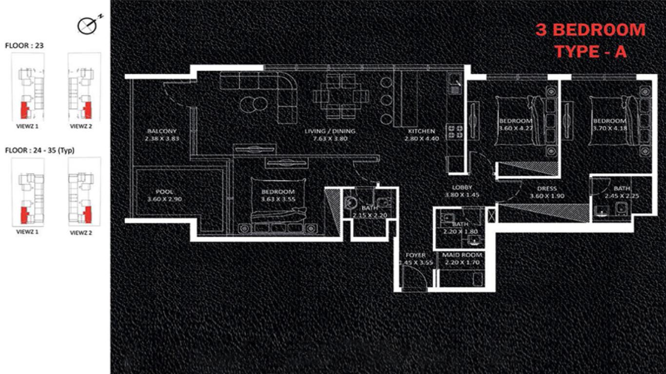 Viewz Residences JLT-Viewz-Residences-JLT-3-bedroom.jpg